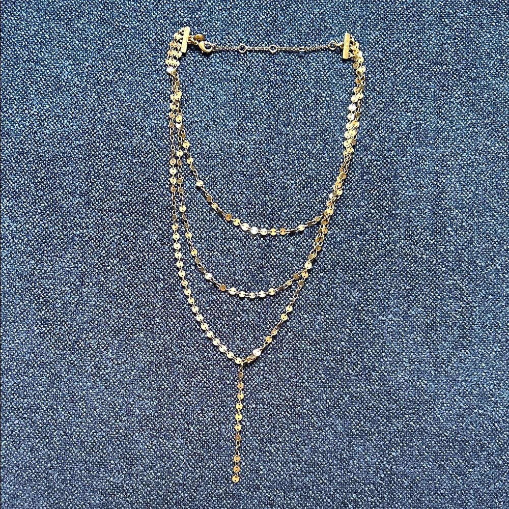 NEVER WORN: J. Crew Factory Gold Multi-Strand Necklace